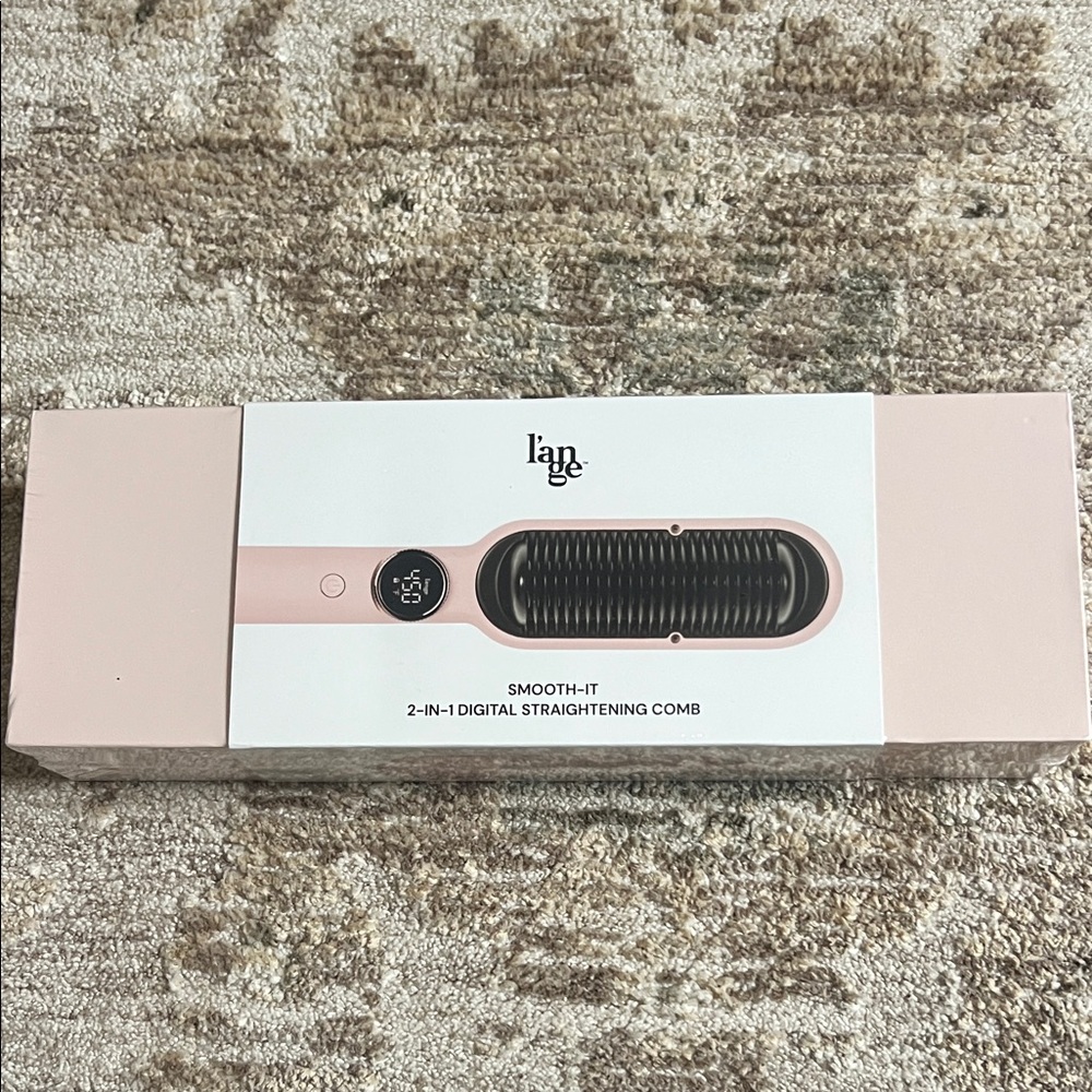 Lange Smooth-It 2-in-1 Digital Straightening Comb - Pink